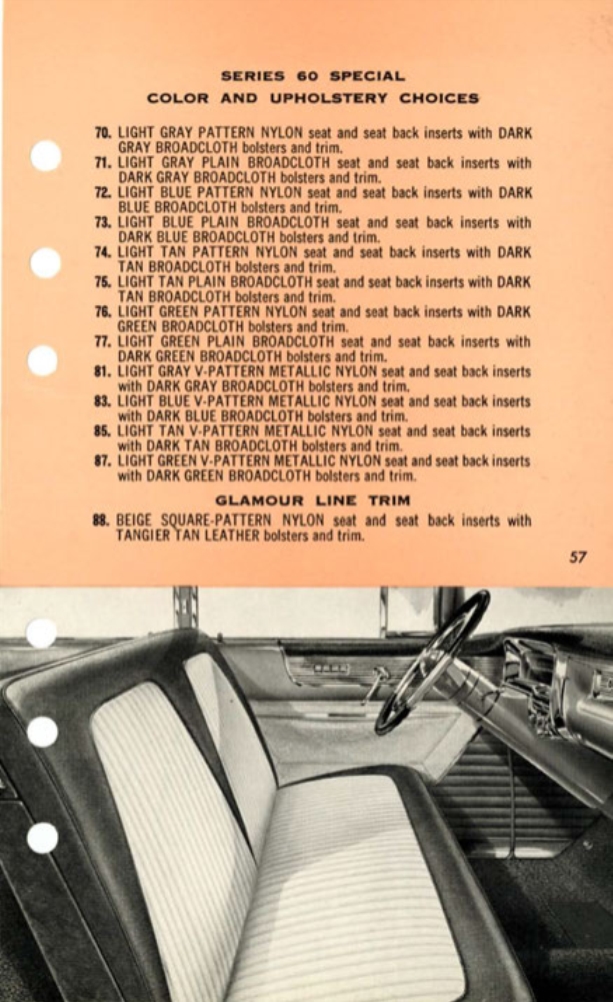 1955 Cadillac Salesmans Data Book Page 1